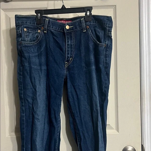 Levi's Dark Blue Straight Leg Jeans - Picture 1 of 7
